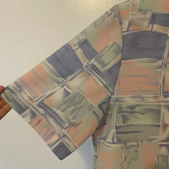 TanJay Multicolor Abstract Button Down Shirt - Picture 2 of 5